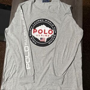 Polo Ralph Lauren Alpine Racing Men's Red Long Sleeve T-Shirt Size XL